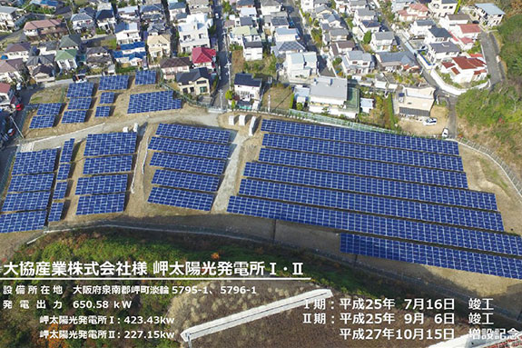 岬太陽光発電所Ⅰ、Ⅱ